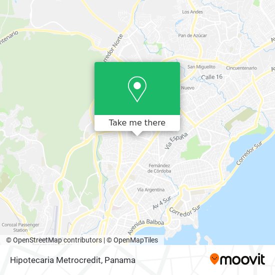 Hipotecaria Metrocredit map
