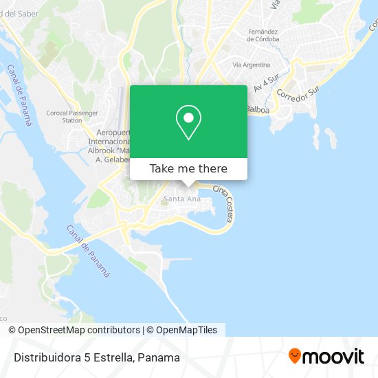 Mapa de Distribuidora 5 Estrella