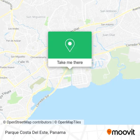 Mapa de Parque Costa Del Este