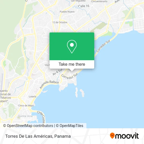 Torres De Las Américas map