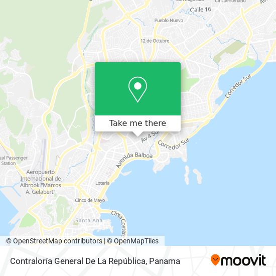 Contraloría General De La República map