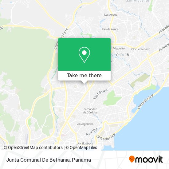 Junta Comunal De Bethania map