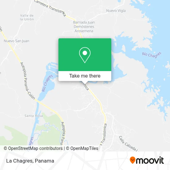 La Chagres map