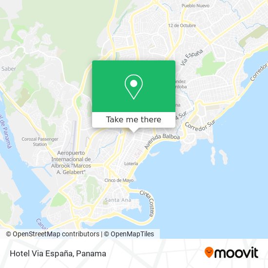 Hotel Via España map