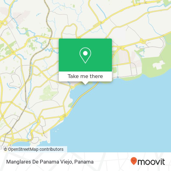 Manglares De Panama Viejo map