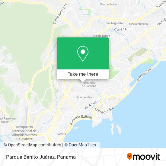 Mapa de Parque Benito Juárez