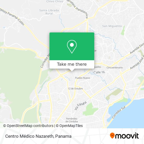 Centro Médico Nazareth map