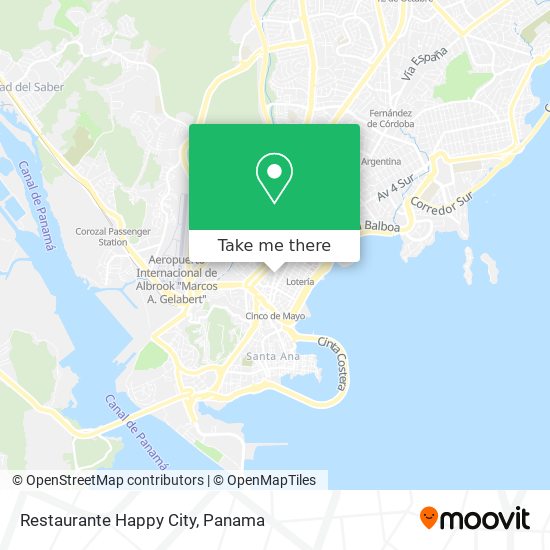 Restaurante Happy City map