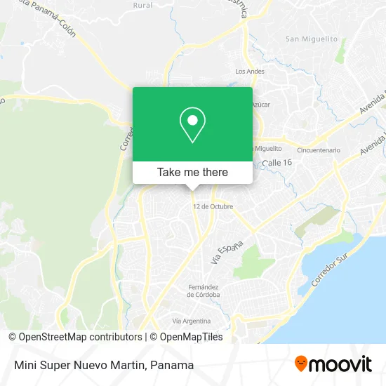 Mini Super Nuevo Martin map