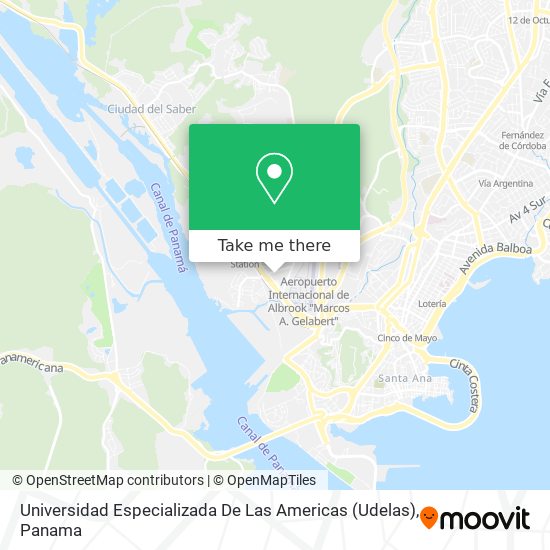 Universidad Especializada De Las Americas (Udelas) map