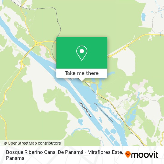 Bosque Riberino Canal De Panamá - Miraflores Este map