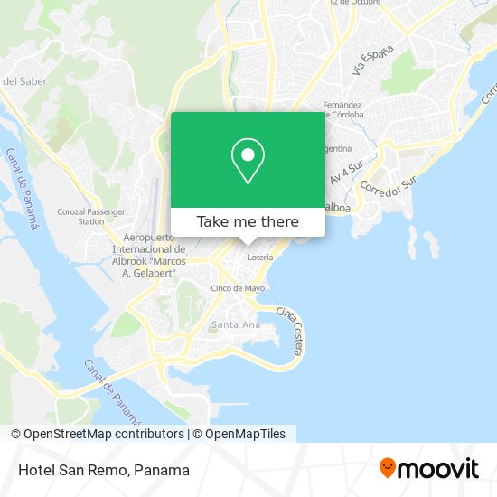 Mapa de Hotel San Remo