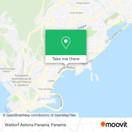 Waldorf Astoria Panama map