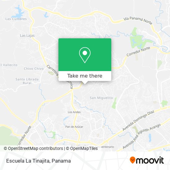 Mapa de Escuela La Tinajita