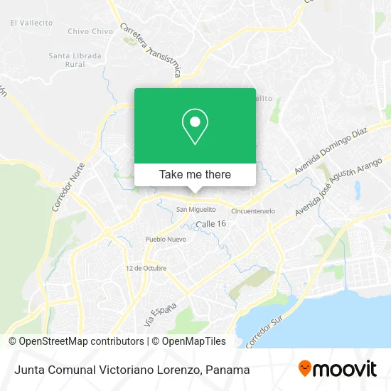 Mapa de Junta Comunal Victoriano Lorenzo