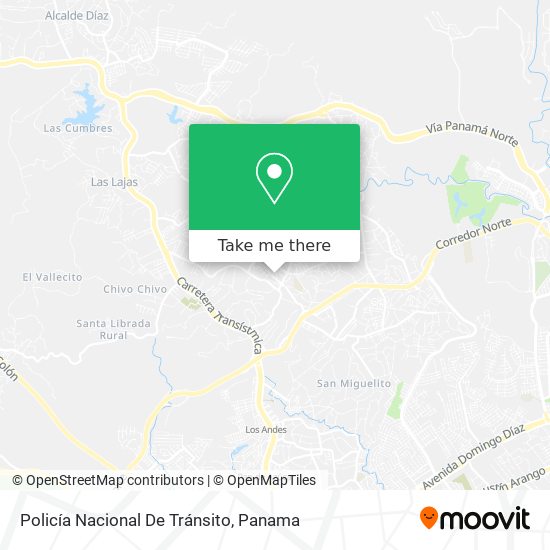 Mapa de Policía Nacional De Tránsito