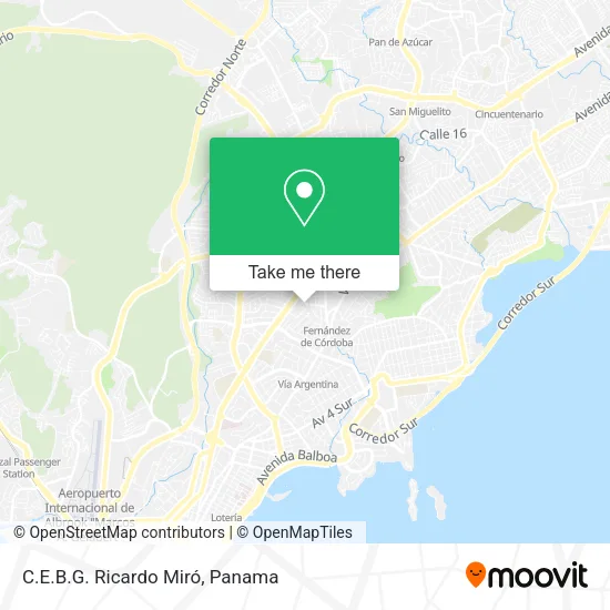C.E.B.G. Ricardo Miró map