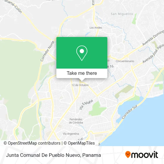 Mapa de Junta Comunal De Pueblo Nuevo