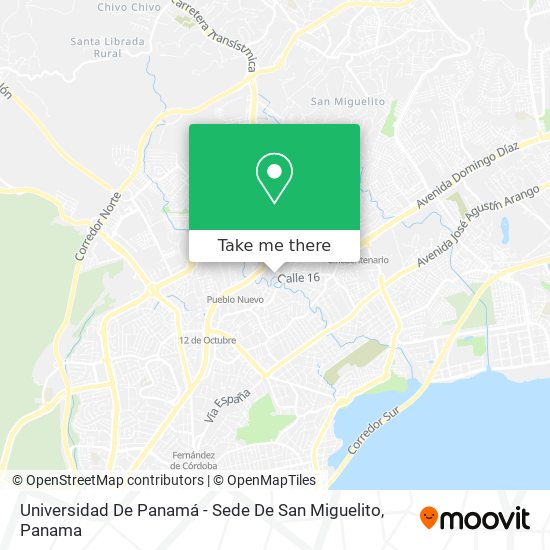 Universidad De Panamá - Sede De San Miguelito map