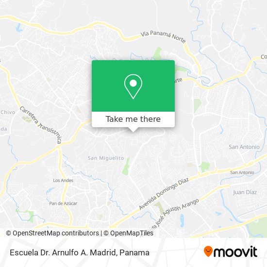 Mapa de Escuela Dr. Arnulfo A. Madrid