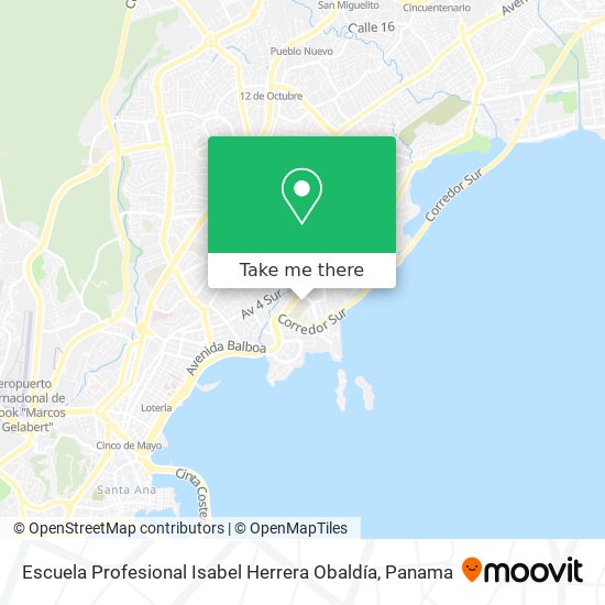 Mapa de Escuela Profesional Isabel Herrera Obaldía