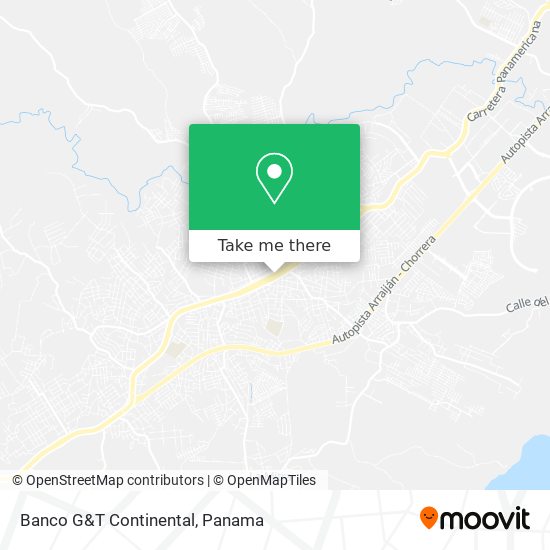 Banco G&T Continental map