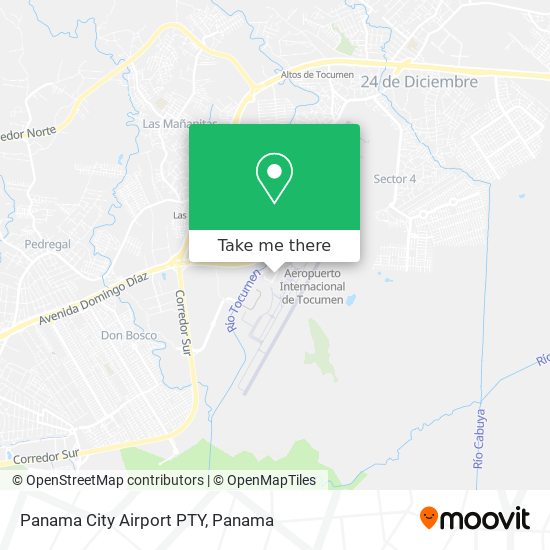 Panama City Airport PTY map
