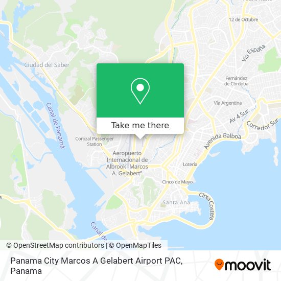 Panama City Marcos A Gelabert Airport PAC map