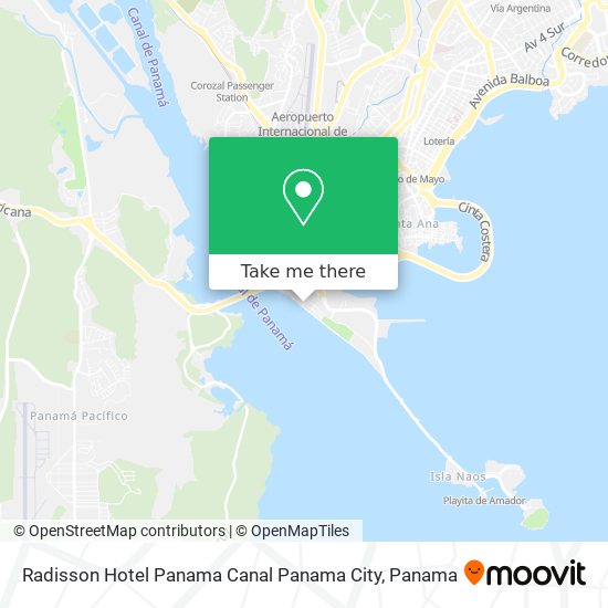 Radisson Hotel Panama Canal Panama City map