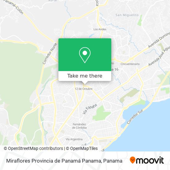 Miraflores Provincia de Panamá Panama map