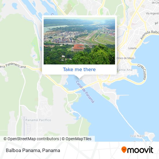 Balboa Panama map