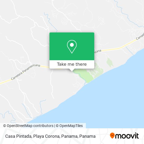 Casa Pintada, Playa Corona, Panama map