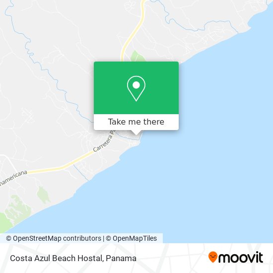 Mapa de Costa Azul Beach Hostal