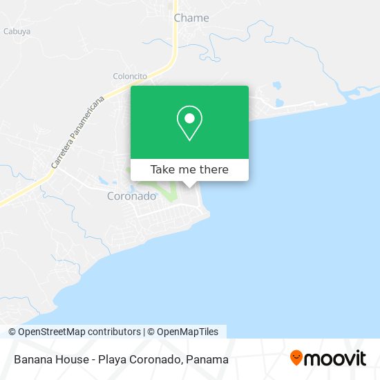 Banana House - Playa Coronado map