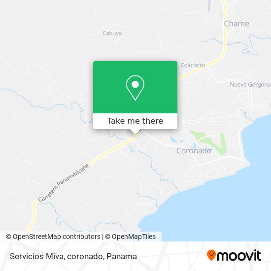 Servicios Miva, coronado map