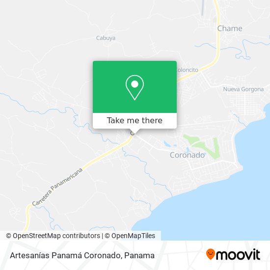 Artesanías Panamá Coronado map