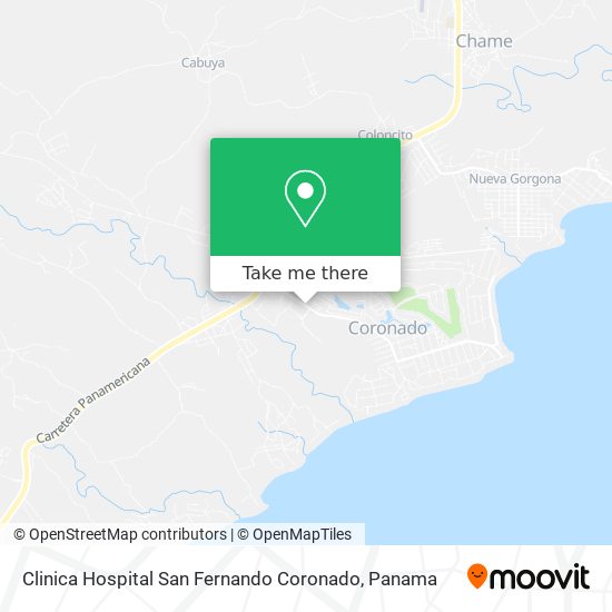 Clinica Hospital San Fernando Coronado map