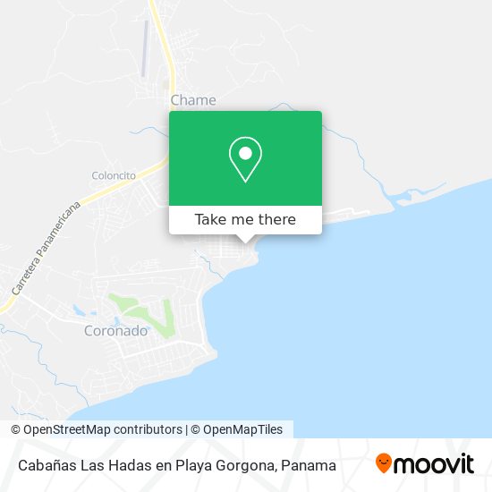 Cabañas Las Hadas en Playa Gorgona map