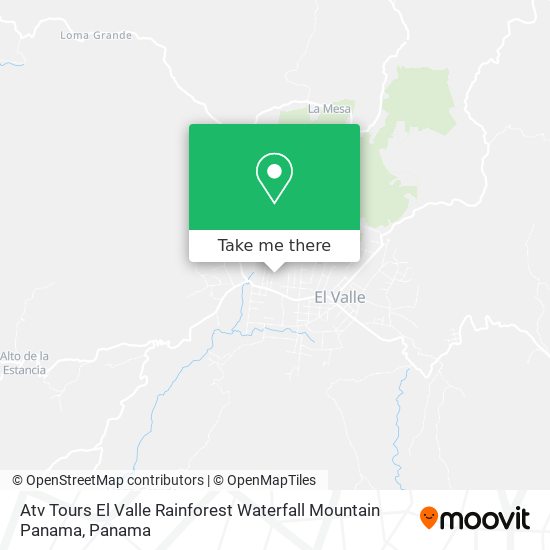 Mapa de Atv Tours El Valle Rainforest Waterfall Mountain Panama