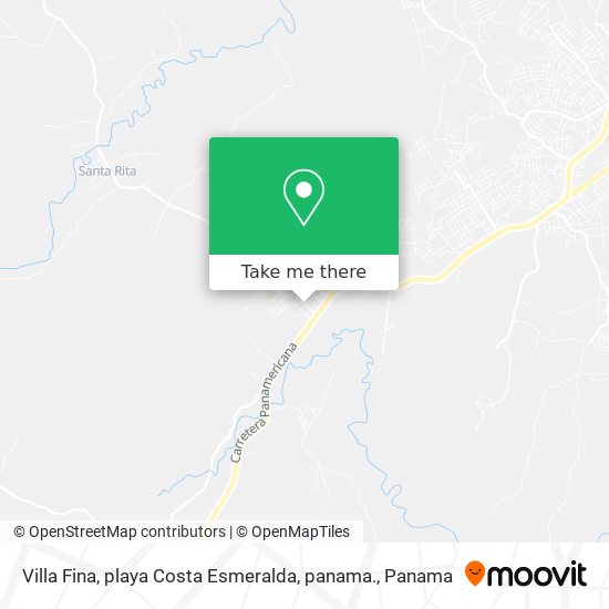 Villa Fina, playa Costa Esmeralda, panama. map