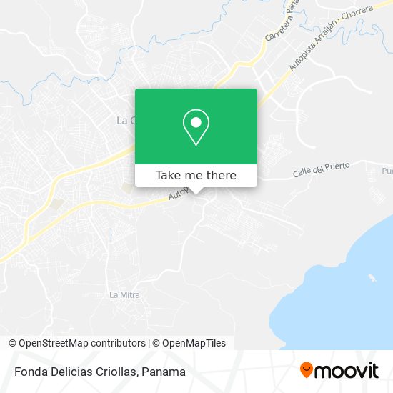 Fonda Delicias Criollas map