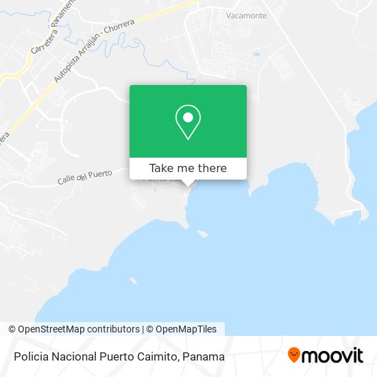 Mapa de Policia Nacional Puerto Caimito