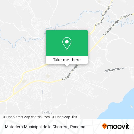 Mapa de Matadero Municipal de la Chorrera