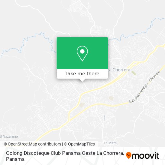 Mapa de Oolong Discoteque Club Panama Oeste La Chorrera