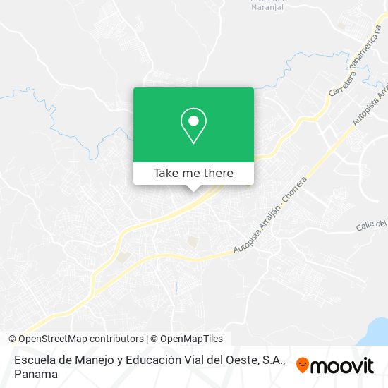 Mapa de Escuela de Manejo y Educación Vial del Oeste, S.A.