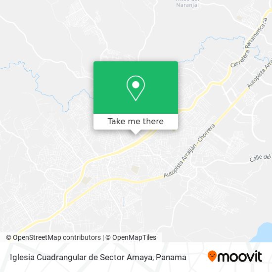Mapa de Iglesia Cuadrangular de Sector Amaya