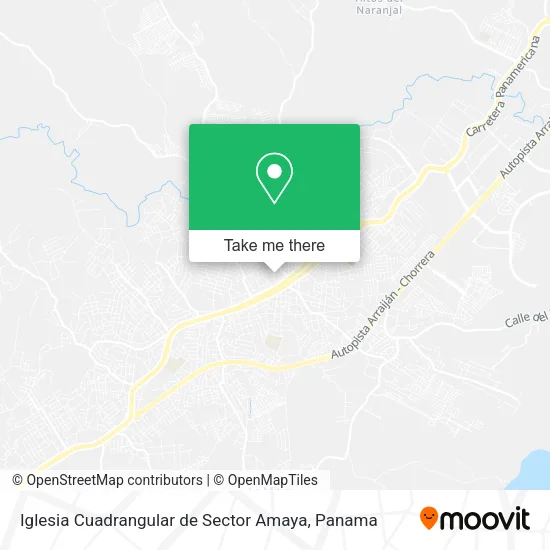 Mapa de Iglesia Cuadrangular de Sector Amaya