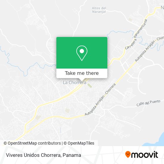 Mapa de Viveres Unidos Chorrera