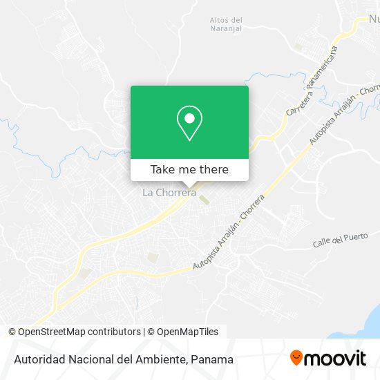 Mapa de Autoridad Nacional del Ambiente