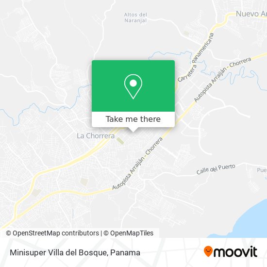Mapa de Minisuper Villa del Bosque